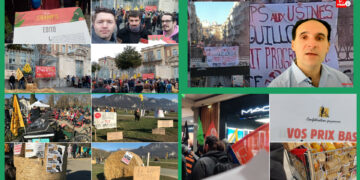 Les militants communistes, avec le PRCF et les JRCF, au coté des paysans : les agriculteurs continuent la lutte.