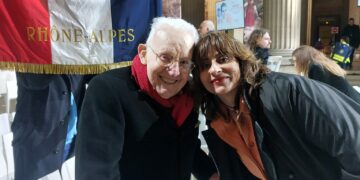 Manouchian est entré au Panthéon, accompagné par Léon Landini résistant FTP MOI et président du PRCF pour célébrer et continuer avec le PRCF le combat de la résistance communiste.