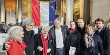 Manouchian est entré au Panthéon, accompagné par Léon Landini résistant FTP MOI et président du PRCF pour célébrer et continuer avec le PRCF le combat de la résistance communiste.