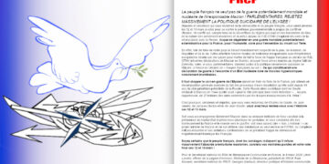 Le peuple français ne veut pas de la guerre potentiellement mondiale et nucléaire de l’irresponsable Macron !PARLEMENTAIRES, REJETEZ MASSIVEMENT LA POLITIQUE SUICIDAIRE DE L’ELYSEE !
