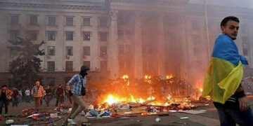 Il y a 10 ans à Odessa 42 syndicalistes brulés vif dans l&rsquo;attaque de la maison des syndicats par les néo-nazis d&rsquo;EuroMaidan