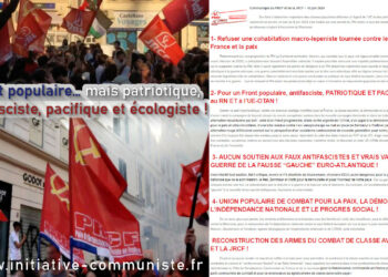 Front populaire… mais patriotique, antifasciste, pacifique et écologiste !
