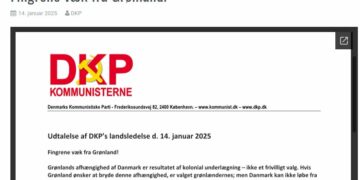 Bas les pattes du Groenland : le Parti communiste du Danemark appelle à l&rsquo;action contre l&rsquo;impérialisme