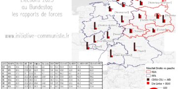 Élections en Allemagne : euro-extrême droitisation guerrière à l&rsquo;Ouest mais levée populaire pour la paix et contre le fascisme à l&rsquo;Est et dans les villes ouvrières. Les #cartes.