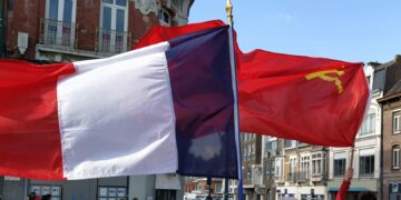 Rassemblement à Lens pour le 80eme anniversaire de la victoire sur le fascisme allemand