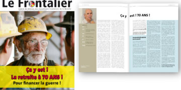 Mourir au travail sans retraite et mourir à la guerre : les frontaliers alertent sur la nécessité de sortir de la politique de mort de l’Union Européenne.