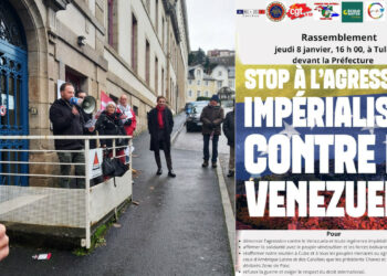 L&rsquo;impérialisme ça suffit : le PRCF 19 à l&rsquo;initiative à Tulle devant le préfet pour exiger la solidarité de la France avec le Venezuela et Cuba