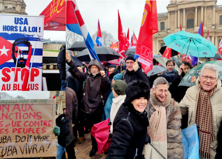 Paris : Tous ensemble, défendre Cuba Socialiste, briser le blocus criminel des USA assiégeant et affamant l&rsquo;ile. Le PRCF mobilisé dans un large rassemblement (CGT, FSM, PCF, MJCF, FMJD, …)